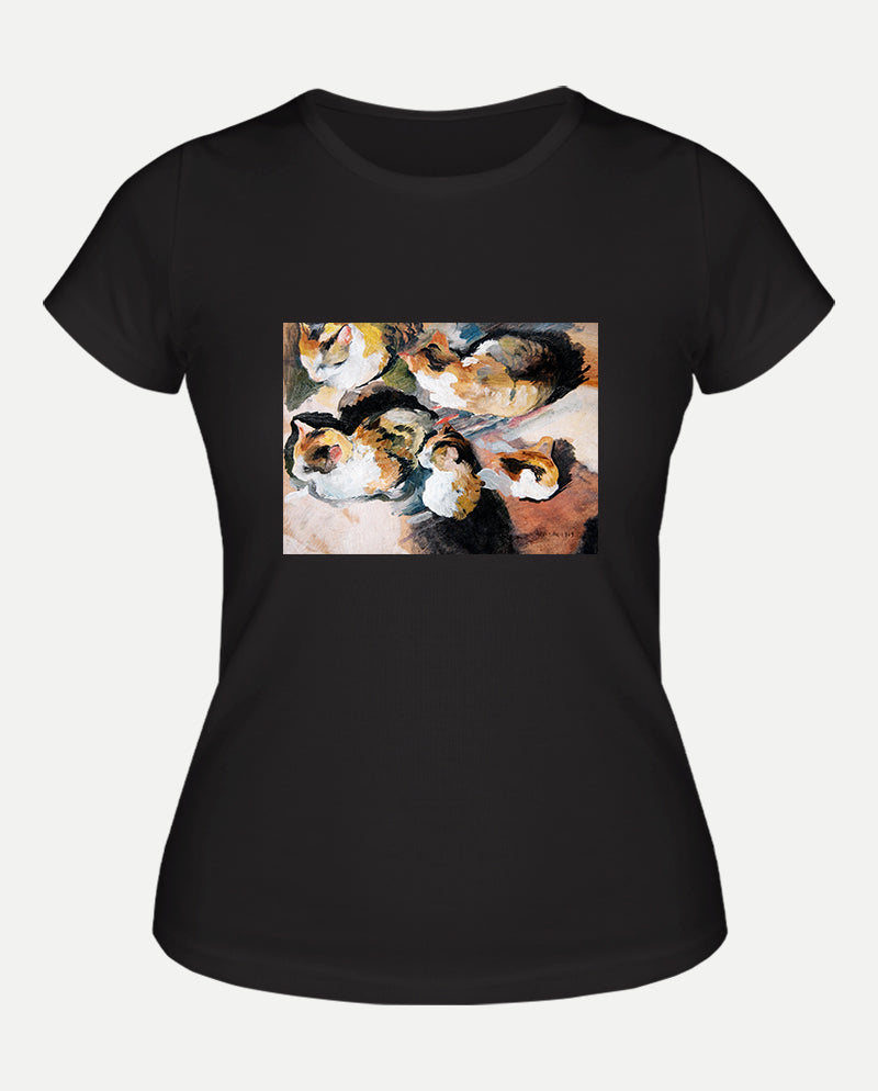 Kedi Çalışması Kadın Tişört