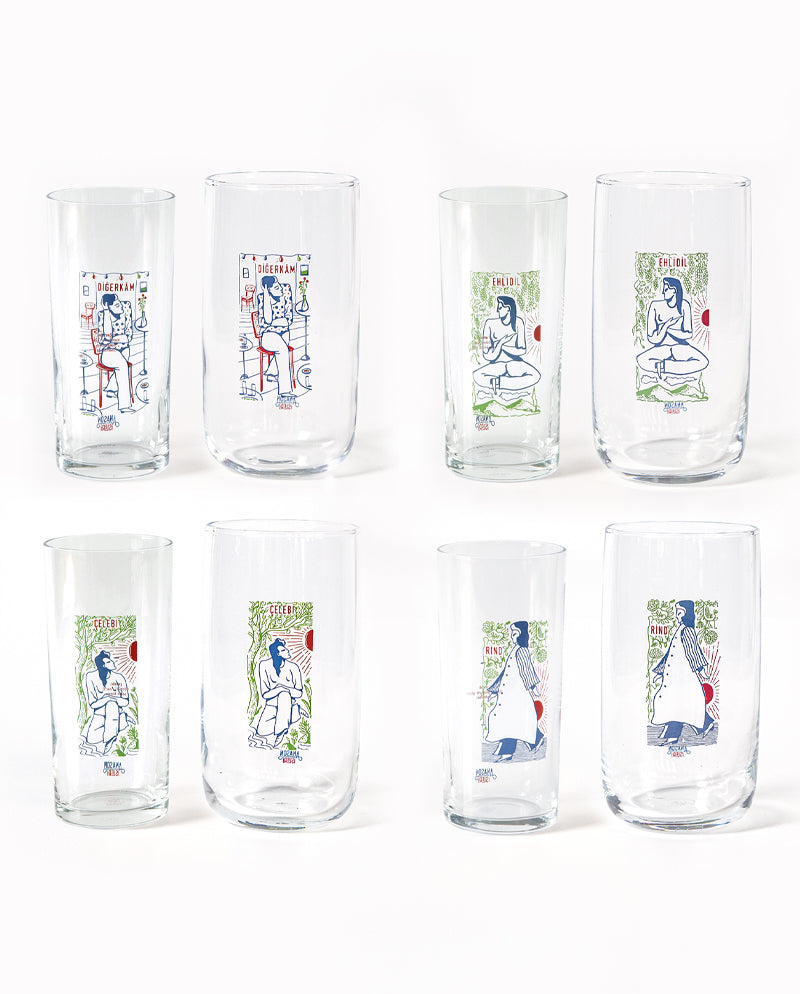 Çilingir Sözlüğü Kadeh+Bardak (4+4) Set