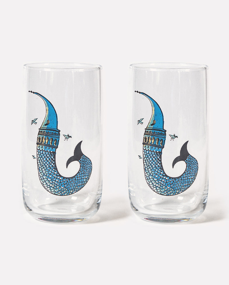 Ejder Kule Rakı Suyu Bardağı 2’li Set