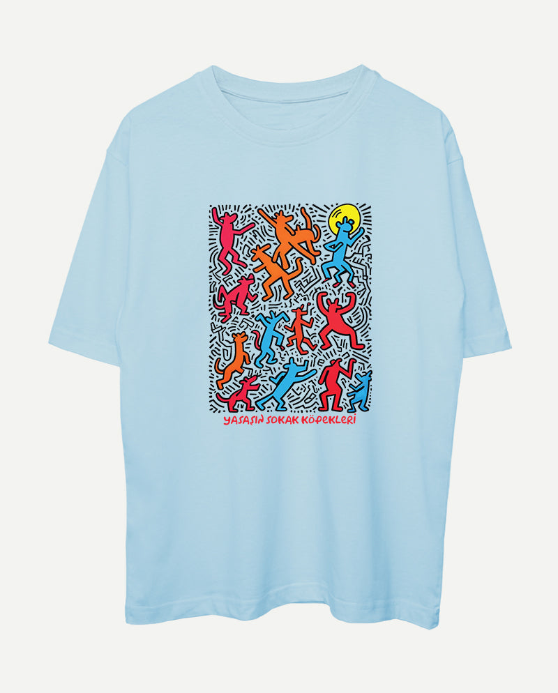 Dans - Keith Haring Sokakta Oversize Tişört