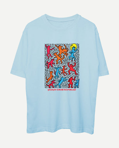 Dans - Keith Haring Sokakta Oversize Tişört