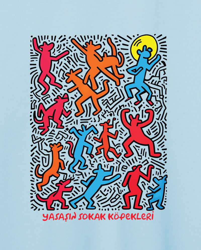 Dans - Keith Haring Sokakta Oversize Tişört