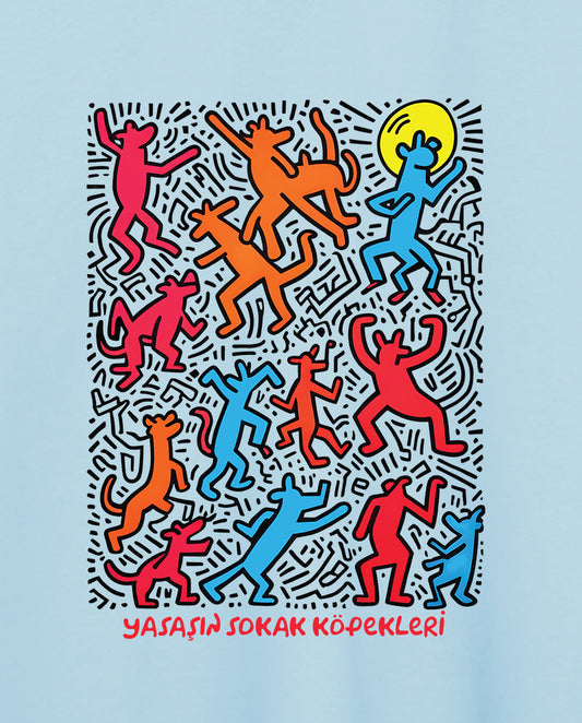 Dans - Keith Haring Sokakta Oversize Tişört