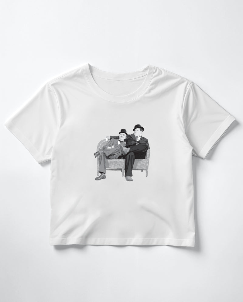 Laurel & Hardy Crop Tişört