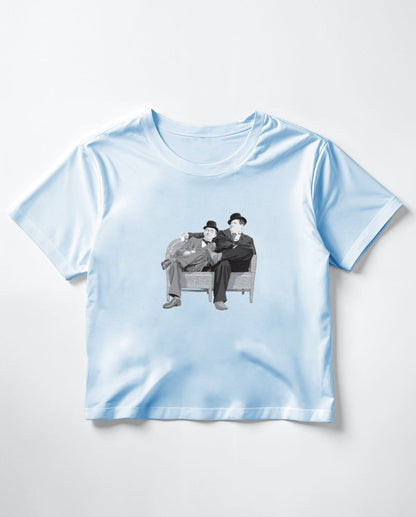 Laurel & Hardy Crop Tişört