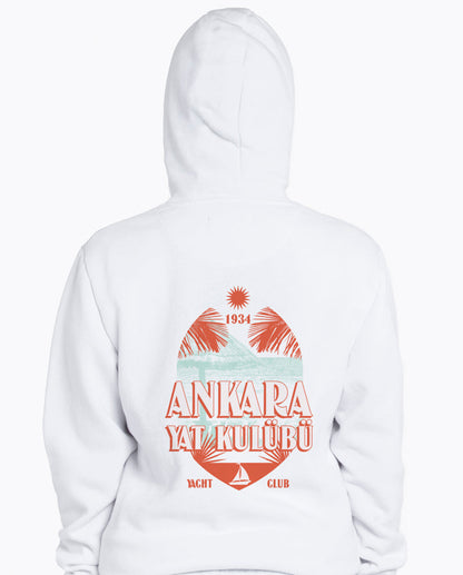 Ankara Yat Kulübü Oversize Unisex Kapüşonlu Sweatshirt