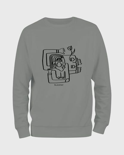 Güller ve Kadehler Viskili Sweatshirt