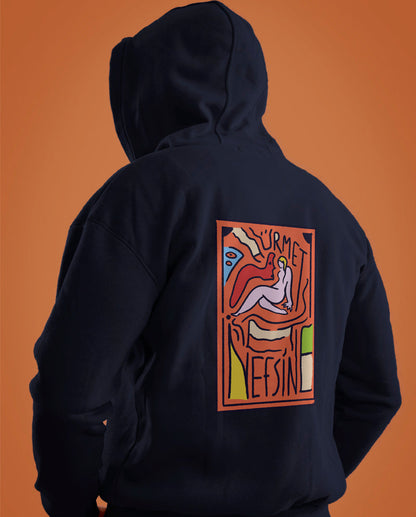 Hürmet Et Nefsine Oversize Unisex Kapüşonlu Sweatshirt