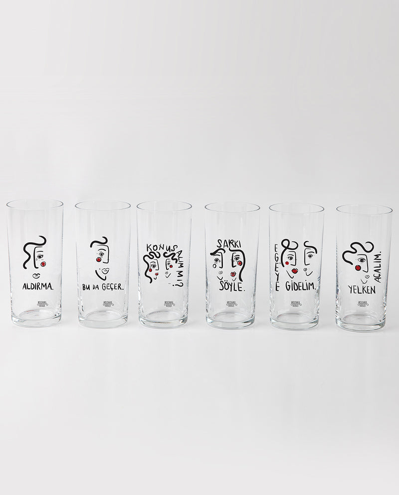 Konuşan Portreler Aldırma Kadeh 6'lı Set