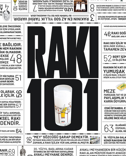 Rakı 101, Dikdörtgen Masa Örtüsü (140x220)