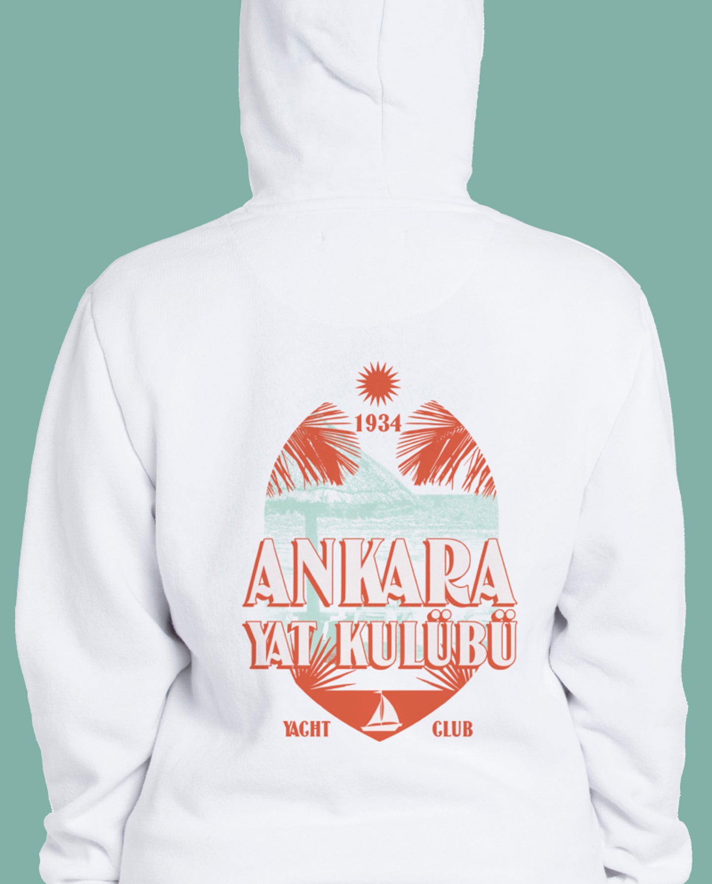 Ankara Yat Kulübü Oversize Unisex Kapüşonlu Sweatshirt